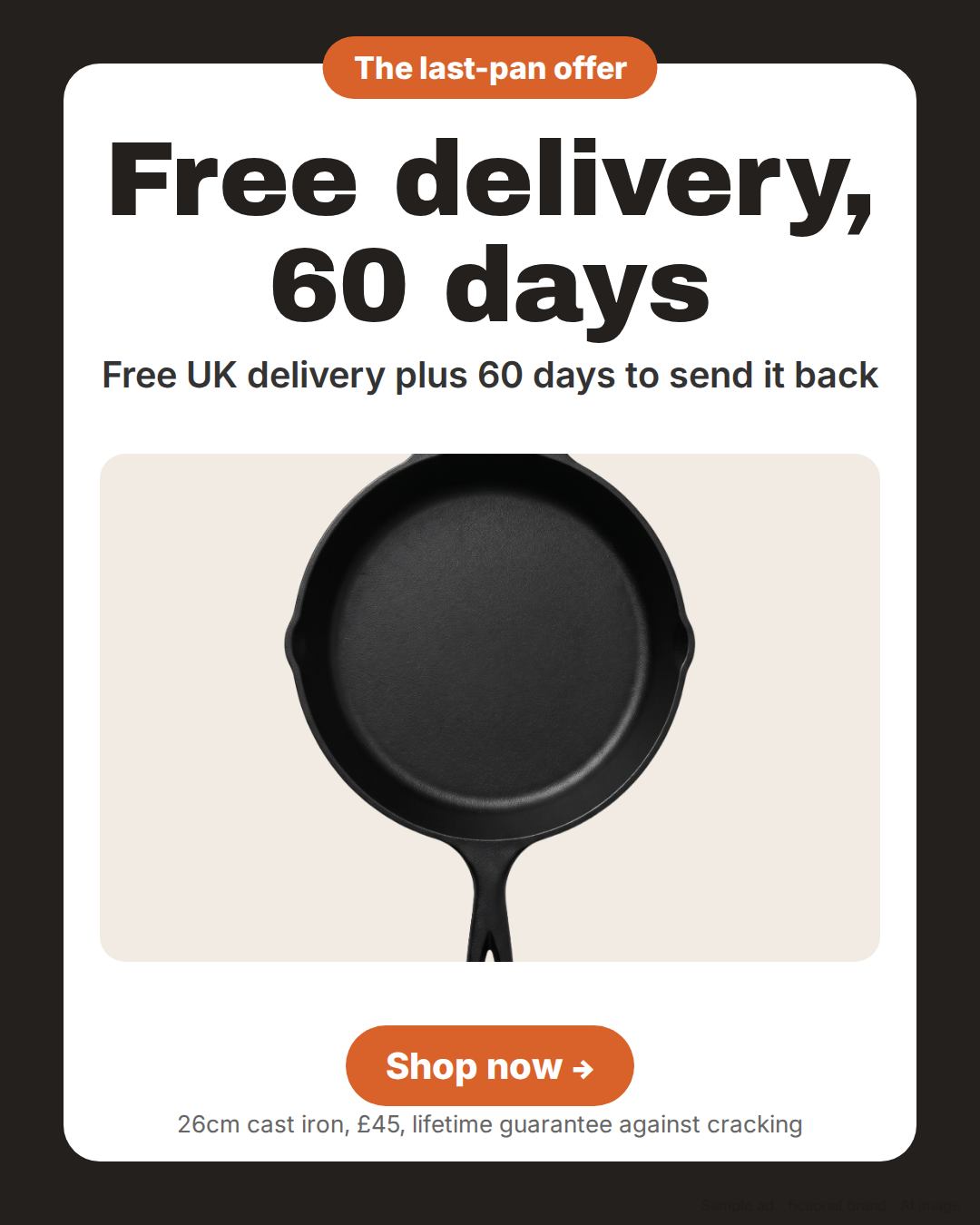 Offer ad for Hobnook, a demo cookware brand