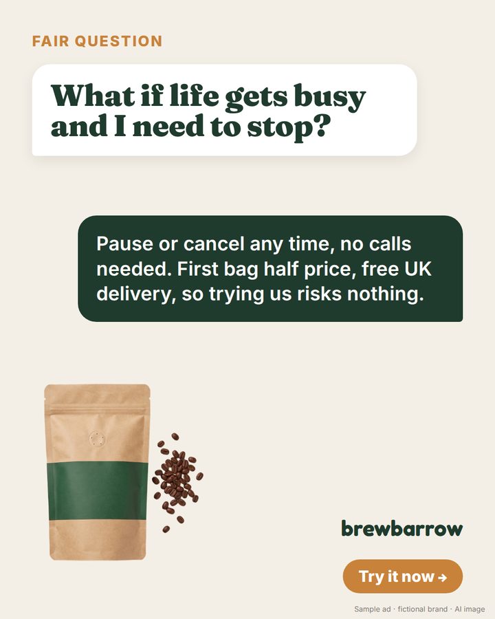 Brewbarrow demo ad, faq