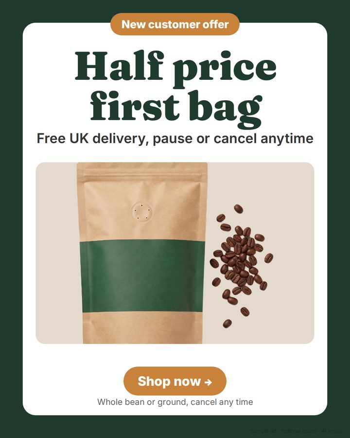Brewbarrow demo ad, offer