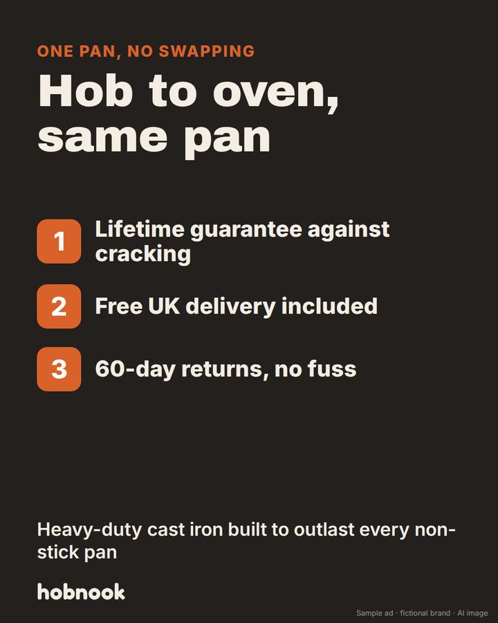 Hobnook demo ad, checklist