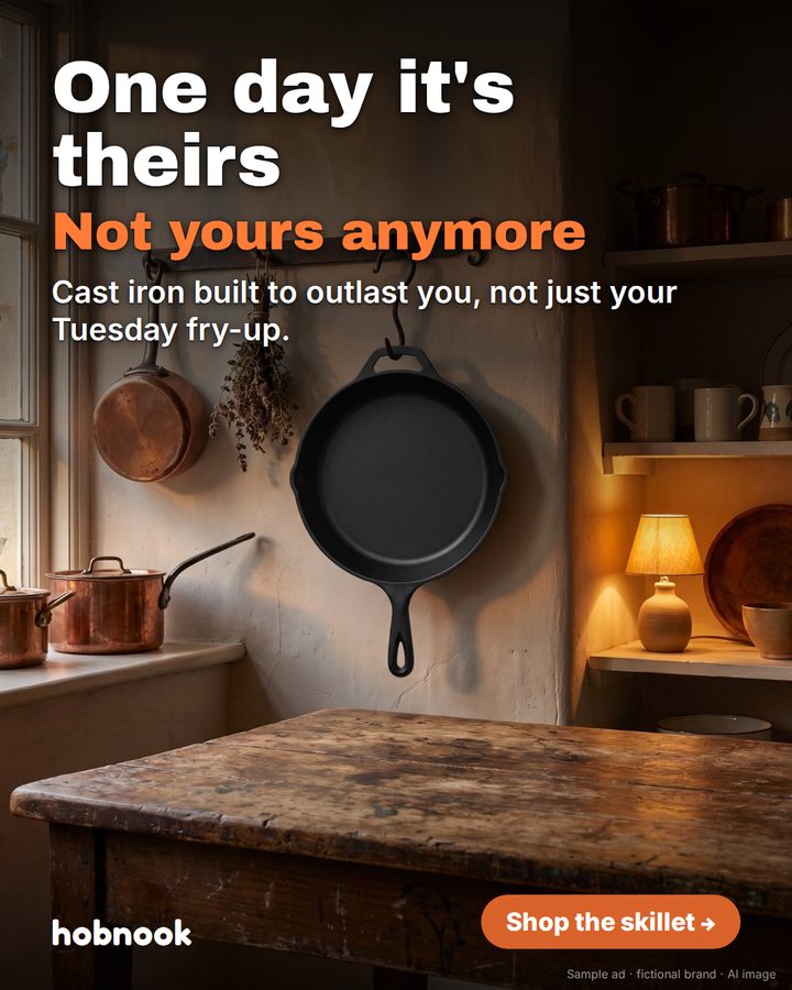 Hobnook demo ad, photo