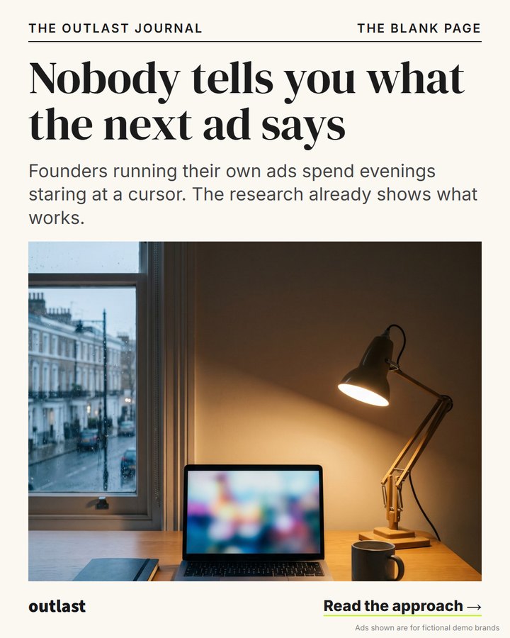 Outlast's own ad, editorial