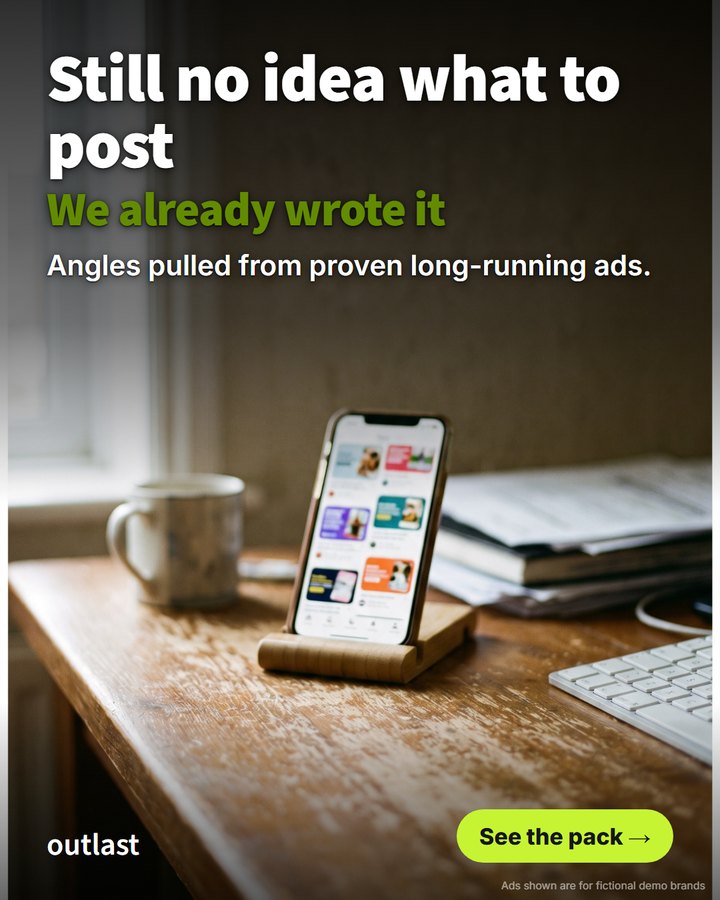 Outlast's own ad, native