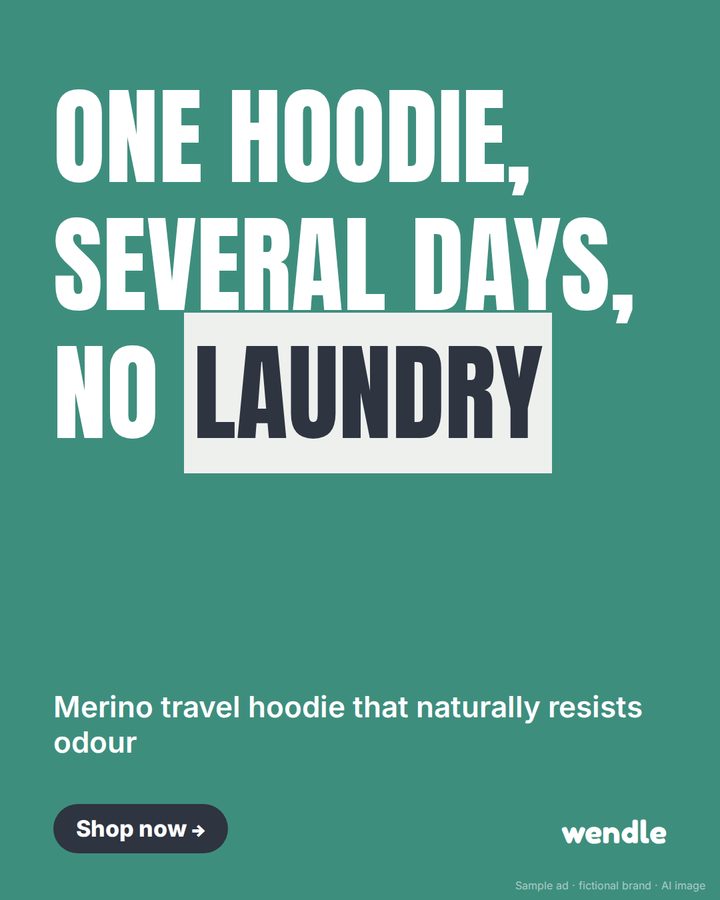 Wendle demo ad, bold